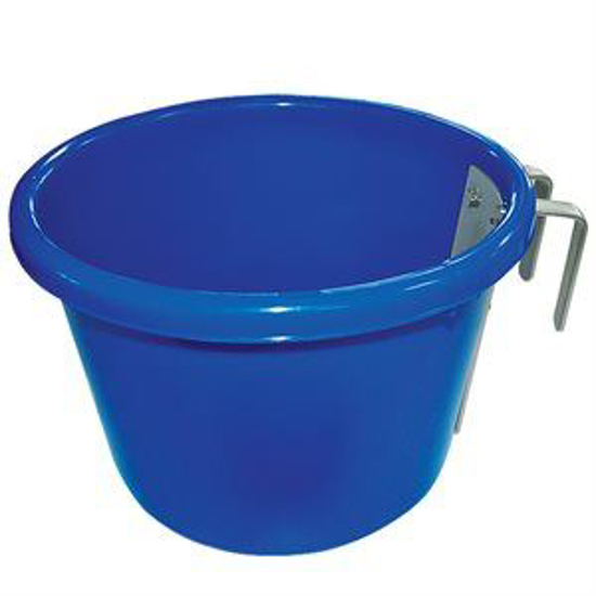 Picture of 8 Quart Plastic Bucket w/Hanging Bracket--Blue