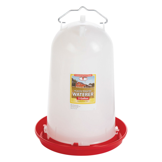 Poultry waterer - 3 gallons - hanging