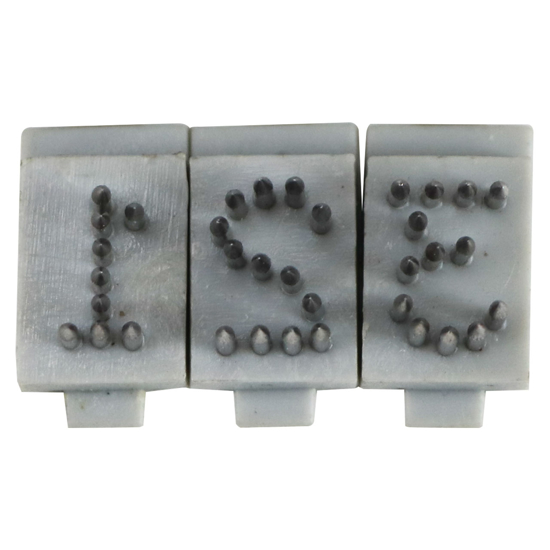 Tattoo Digit Set 0-9 - 3/8" Numbers - shown 123