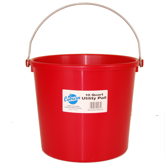 10 Quart Utility Pail--Red