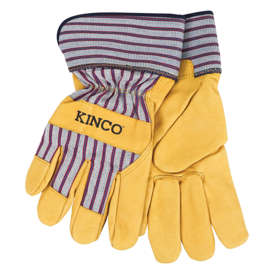 Kinco Pair Pigskin Gloves w/Cuff-Wrist--Large